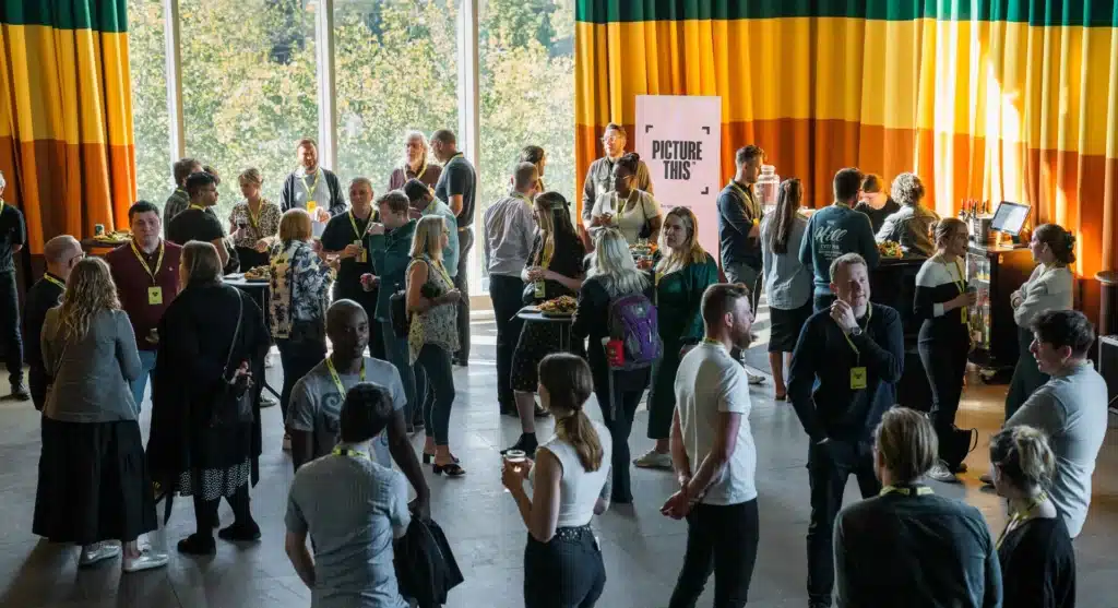 Guests mingling at a Picture This event
